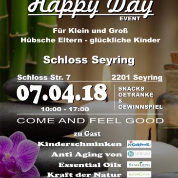 Flyer zu Happy Day am 7. April